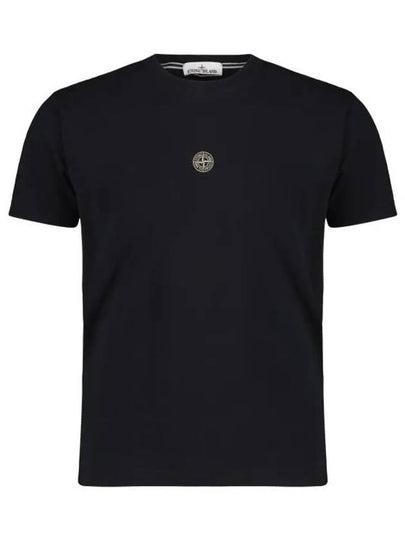 Garment Dyed Lettering One Print Cotton Jersey Short Sleeve T-Shirt Black - STONE ISLAND - BALAAN 2