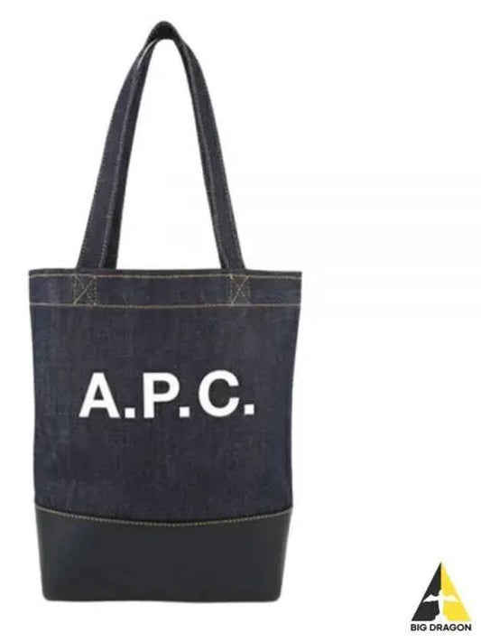 Logo Denim Axel Small Tote Bag Navy - A.P.C. - BALAAN 2