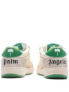 Men's University Low Top Sneakers White Green - PALM ANGELS - BALAAN 5