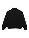 Logo Half Zip-up Cotton Sweatshirt Black - SPORTY & RICH - BALAAN 3