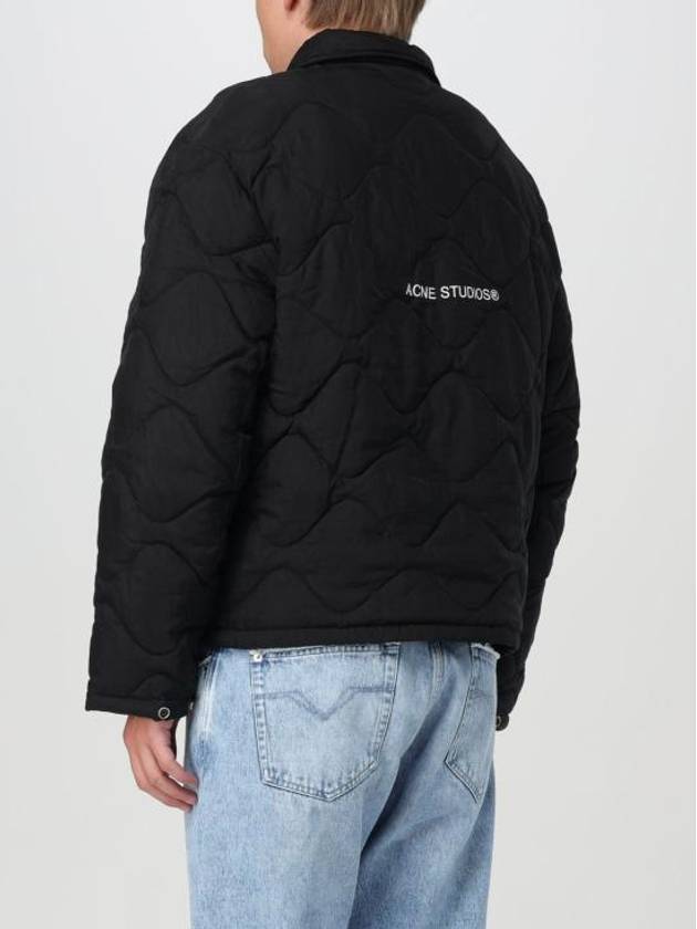 Back Logo Quilted Zip-Up Padding Black - ACNE STUDIOS - BALAAN 4