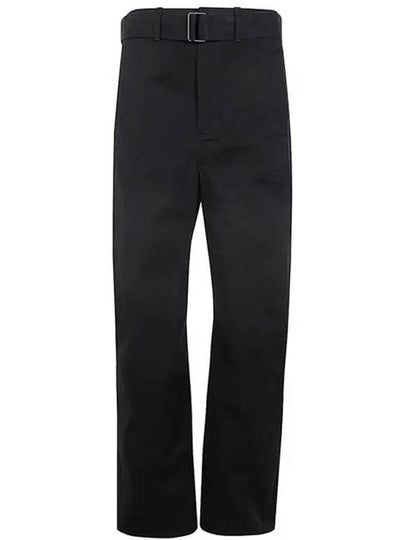 Twisted Cotton Twill Straight Pants Black - LEMAIRE - BALAAN 2