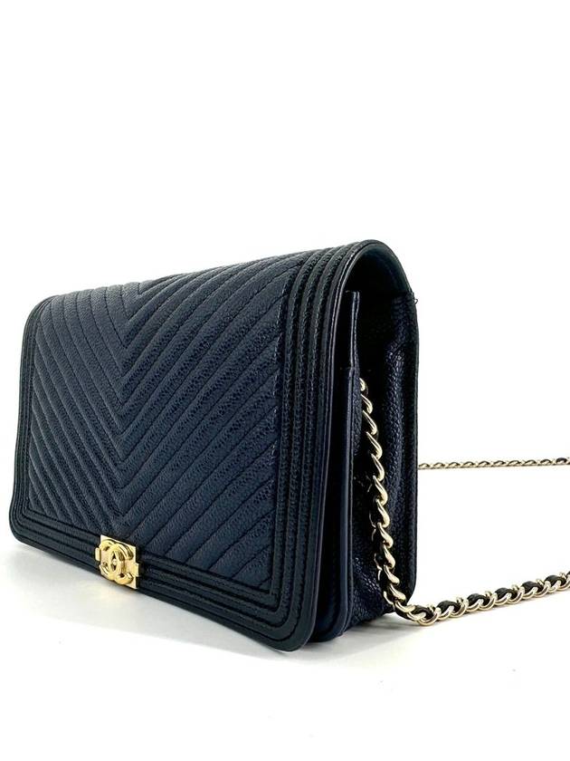 Caviar gold boy chevron woc mini bag cross - CHANEL - BALAAN 3