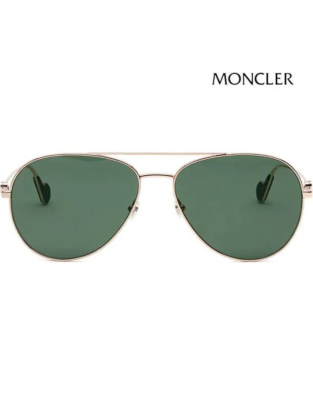 Eyewear Aviator Metal Sunglasses Gold Green - MONCLER - BALAAN 4