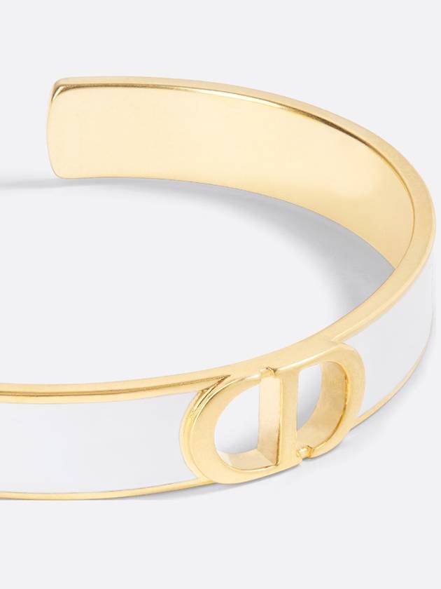 30 Montaine Slim Bangle Bracelet Gold White - DIOR - BALAAN 3