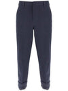 Thick Cotton Canvas Gardener's Slacks Navy - DIOR - BALAAN 1