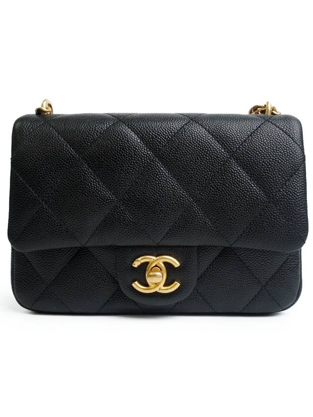 Calfskin Mini Flap Shoulder Bag Black - CHANEL - BALAAN 2