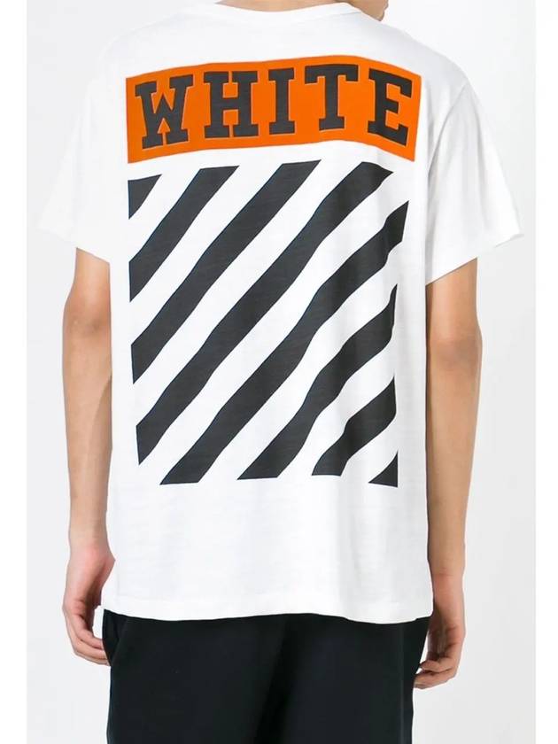 Back Printing Short Sleeve T-Shirt White - OFF WHITE - BALAAN 5