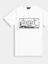 Men's Lettering Logo Point Tailor Fit Short Sleeve T-Shirt - VERSACE - BALAAN 2