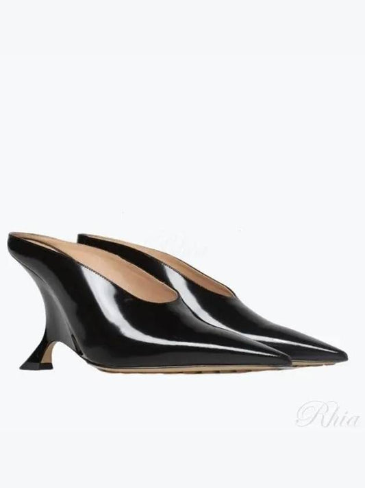 Rocket Leather Pump Mule Heel Black - BOTTEGA VENETA - BALAAN 2