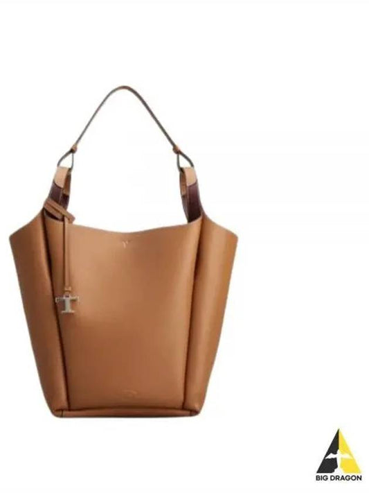 Leather Medium Bucket Bag Brown - TOD'S - BALAAN 2