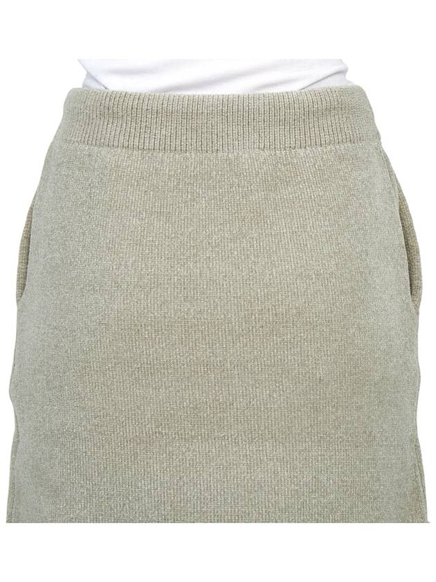 Contrast Hem Chenille Mini A-Line Skirt Beige - JW ANDERSON - BALAAN 9