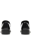 Triangle Logo Brush Leather Loafers Black - PRADA - BALAAN 4