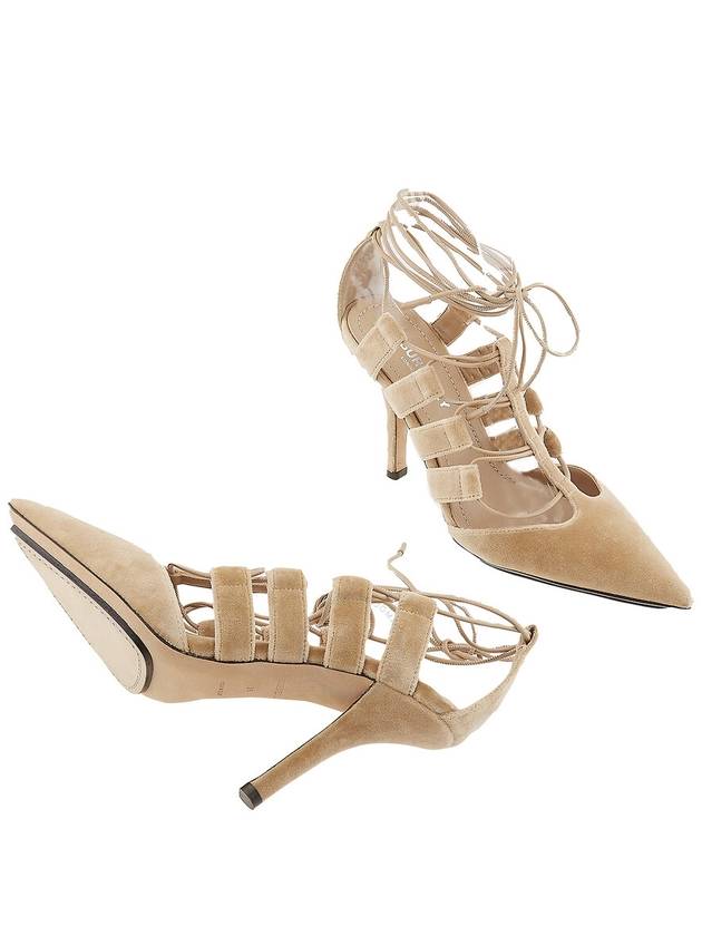 Burberry Ladies Beige Bethany Velvet Cut-Out Pumps, Brand Size 38 ( US Size 8 ) - BURBERRY - BALAAN 2