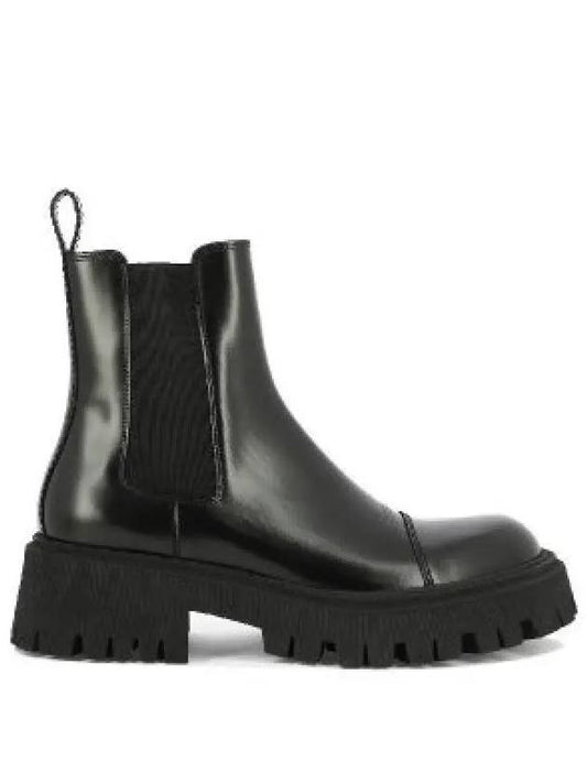 Men's Tractor Leather Platform Chelsea Boots Black - BALENCIAGA - BALAAN 2