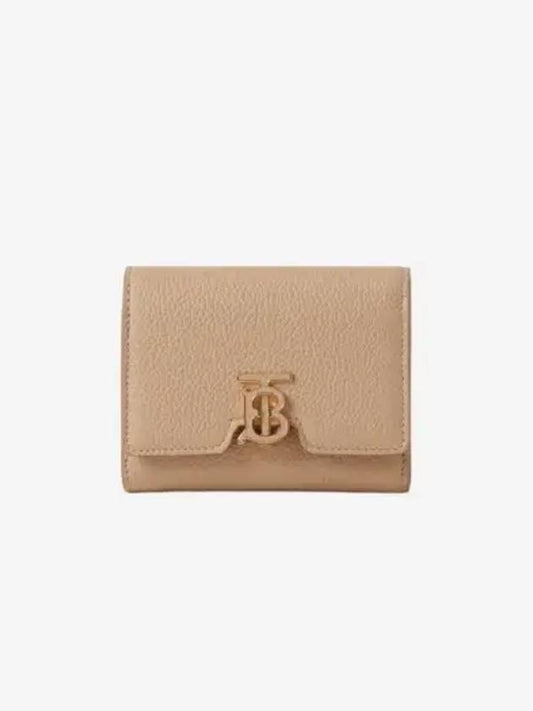 TB Grainy Leather Half Wallet Oat Beige - BURBERRY - BALAAN 2