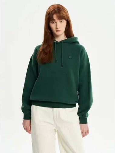 Women s Bold Foxhead Patch Comfort Hooded Sweatshirt Hoodie Bottle Green Domestic Product - MAISON KITSUNE - BALAAN 1