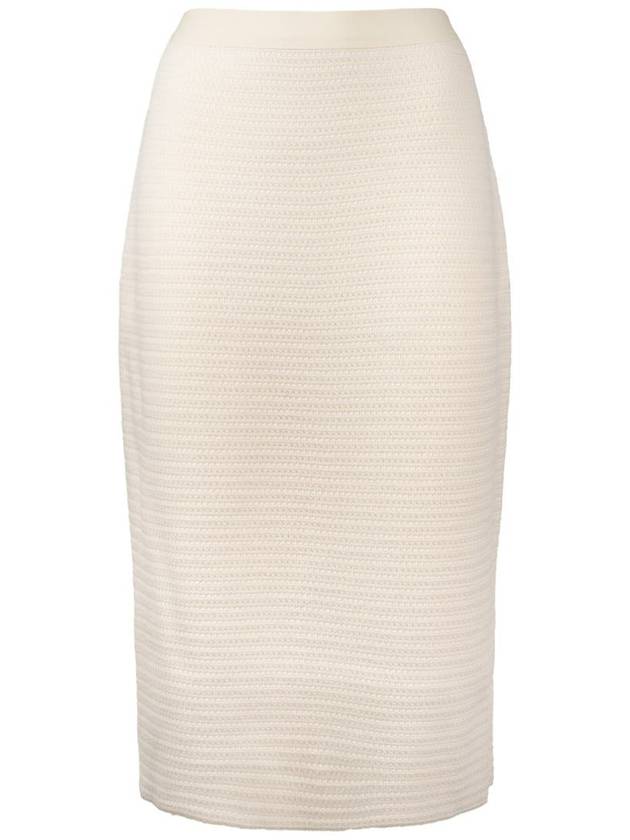 Fabiana Filippi Cream Merino Wool Tube Skirt - FABIANA FILIPPI - BALAAN 1