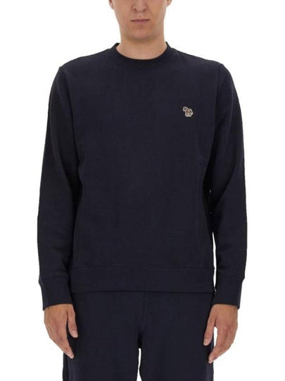 Zebra Patch Organic Cotton Sweatshirt Navy - PAUL SMITH - BALAAN 2