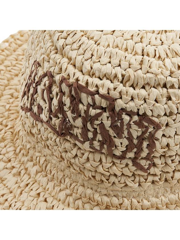 Summer Straw Bucket Hat Almond Milk - GANNI - BALAAN 7