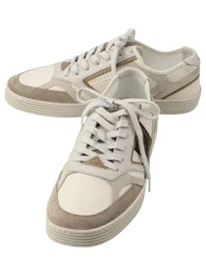 Step Leather Low Top Sneakers Beige - FENDI - BALAAN 2