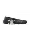 Triomphe Buckle Leather Belt Black - CELINE - BALAAN 4