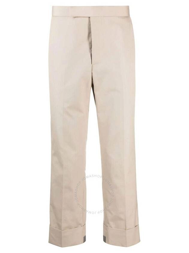 Typewriter Classic Backstrap Straight Pants Beige - THOM BROWNE - BALAAN 2