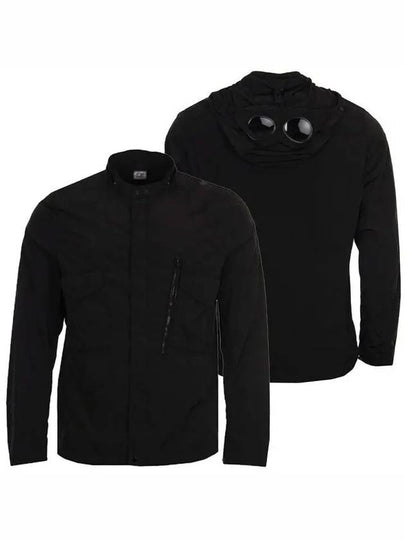 Goggle Hooded Jacket Black - CP COMPANY - BALAAN 2