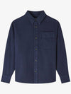 Basile Cavalier Long Sleeve Overshirt Navy - A.P.C. - BALAAN 2