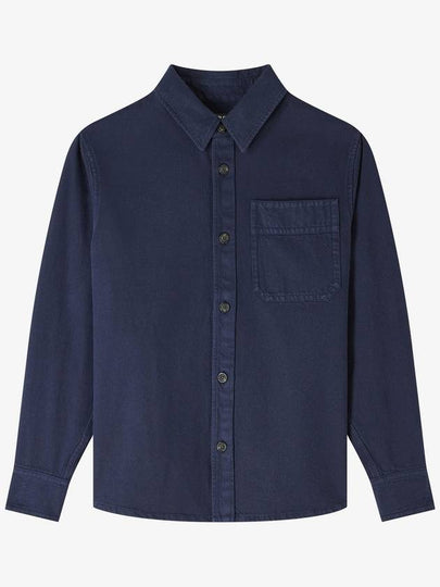 Basile Cavalier Long Sleeve Overshirt Navy - A.P.C. - BALAAN 2