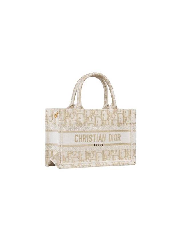 Oblique Book Tote Bag White Gold - DIOR - BALAAN 1