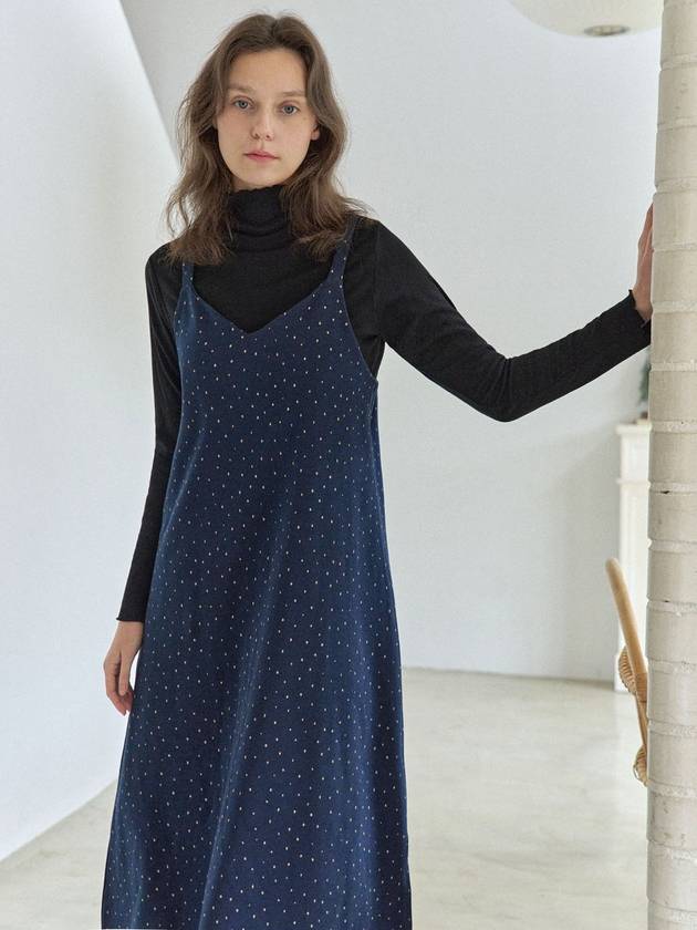 Small Dot Sleeveless Layered Dress NAVY - AVANT-G - BALAAN 5