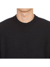 Wappen Patch Crew Neck Knit Top Black - STONE ISLAND - BALAAN 7