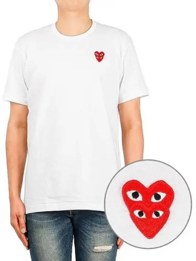 Men s Short Sleeve T Shirt P1T288 WHITE 271503 - COMME DES GARCONS PLAY - BALAAN 1