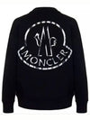 Women's Logo Sweatshirt Black - MONCLER - BALAAN 3