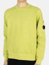 Cotton Lens Wappen Crew Neck Sweatshirt Yellow - CP COMPANY - BALAAN.