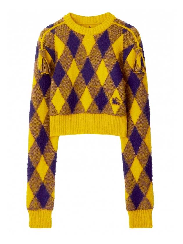 Argyle Wool Knit Top Yellow - BURBERRY - BALAAN 2