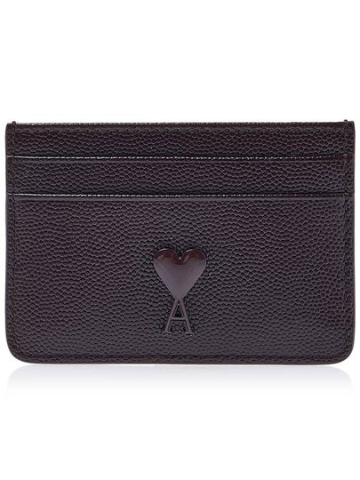 Heart Logo Card Wallet Brown - AMI - BALAAN 2