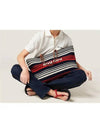 Logo Patch Stripe Fabric Tote Bag - MIU MIU - BALAAN 9