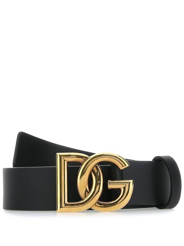 Men's DG Logo Leather Belt Brown - DOLCE&GABBANA - BALAAN 6