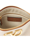 V Logo Signature Pouch Bag Beige Brown - VALENTINO - BALAAN 9