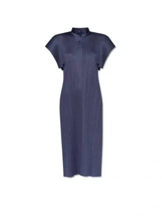 Monthly Colors August Midi Dress Dark Blue - ISSEY MIYAKE - BALAAN 2