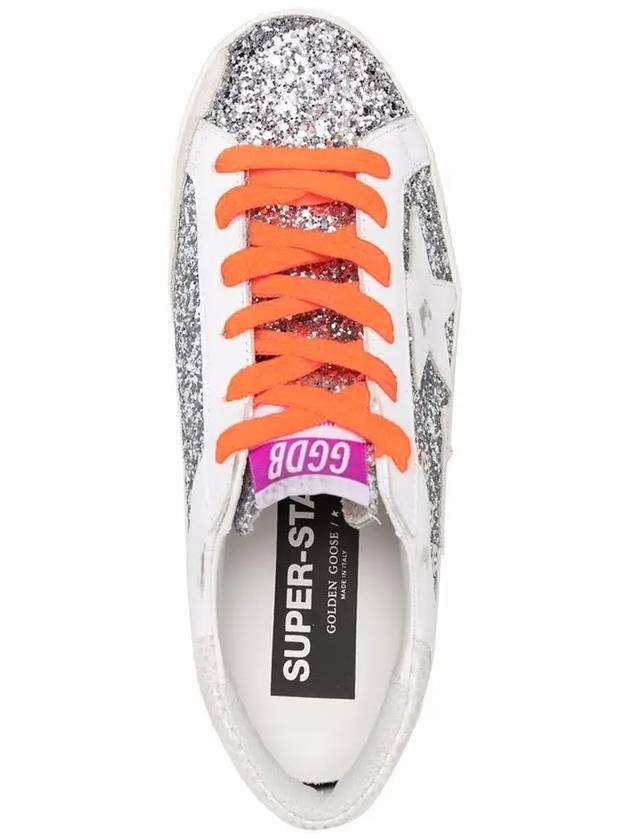 Superstar Glitter Low Top Sneakers Silver White - GOLDEN GOOSE - BALAAN 5