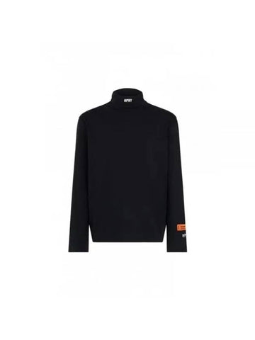 HPNY Logo Embroidered Turtleneck Black - HERON PRESTON - BALAAN 1