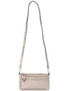 Rockstud Leather Shoulder Bag Pink - VALENTINO - BALAAN 8