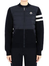 Kids logo patch knit padding mix jacket navy 9B00001 M1131 742 12 14A adult wearable - MONCLER - BALAAN 3