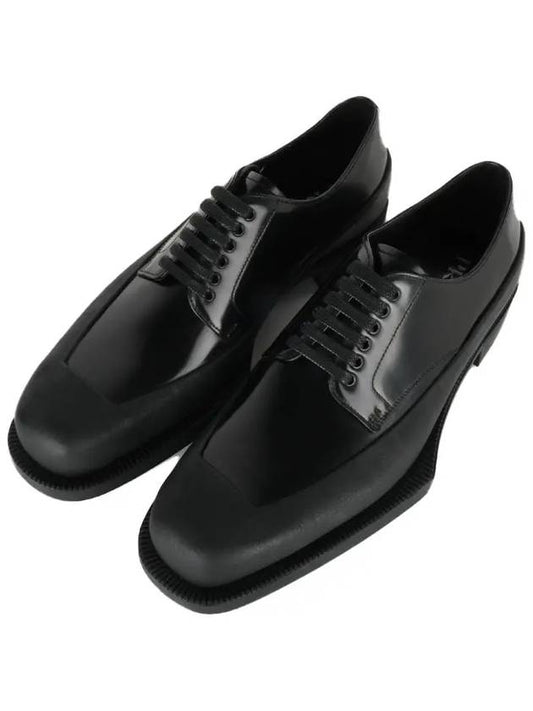 Brushed Leather Derby Black - PRADA - BALAAN 2