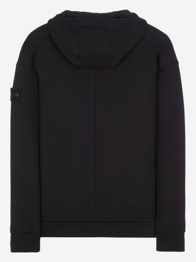 Ghost Piece Cotton Fleece Hoodie Black - STONE ISLAND - BALAAN 3