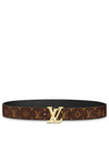 Pyramide 40MM Monogram Leather Belt Black Brown - LOUIS VUITTON - BALAAN 2