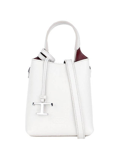 Micro Leather Mini Tote Bag White - TOD'S - BALAAN 2